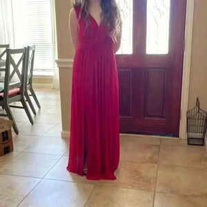 🤍 Dessy Collection hot pink formal dress size 4
